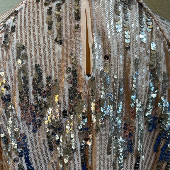 THML Sequin Long Sleeve Blouse Size L - Picture 4 of 5